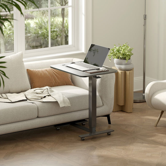 Höhenverstellbarer Schreibtisch, C-Form, 65x48x70-110cm, Schwarz