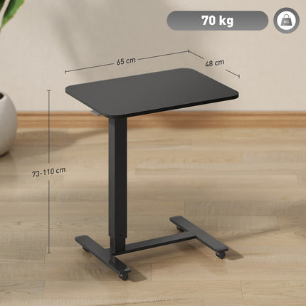 Höhenverstellbarer Schreibtisch, C-Form, 65x48x70-110cm, Schwarz