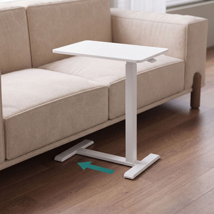 Adjustable Standing Desk with Castors – White, 60×40 cm