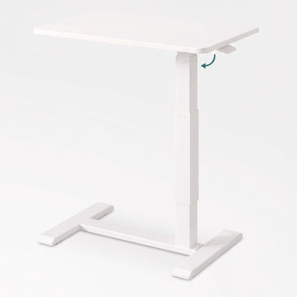 Adjustable Standing Desk with Castors – White, 60×40 cm