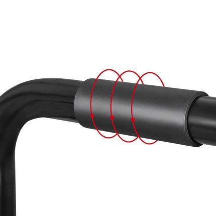 Adjustable Steel Dip Bars with Non-Slip Grips, Black