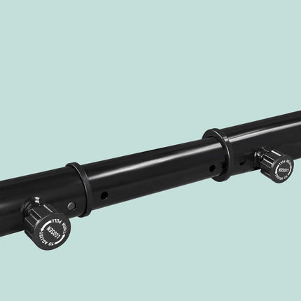 Adjustable Steel Dip Bars with Non-Slip Grips, Black