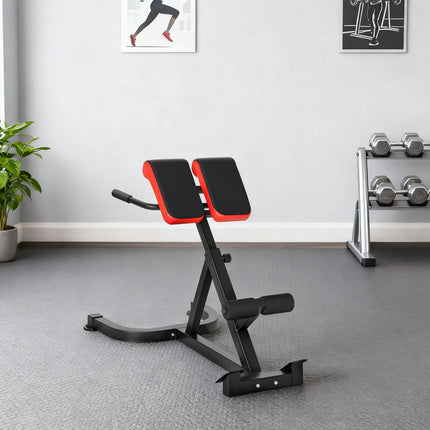 Verstellbare Hantelbank aus Stahl – Rot/Schwarz, Heimfitnessstudio