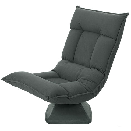 Adjustable Swivel Floor Chair, Dark Grey, 360° Rotation