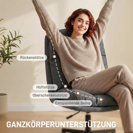 Adjustable Swivel Lounge Chair, 62 cm Seat, Dark Grey