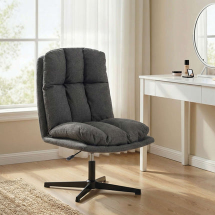 Adjustable Swivel Lounge Chair, 62 cm Seat, Dark Grey