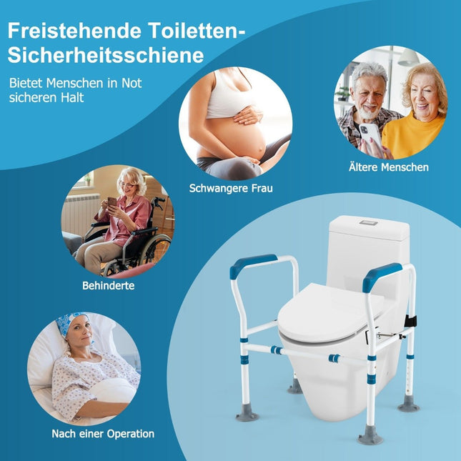 Adjustable Toilet Safety Rail – Height & Width Options