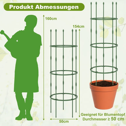 Nastavitelná opěrná klec pro rajčata, sada – 154 cm, 3 ks
