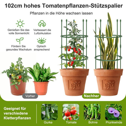 Adjustable Tomato Plant Support Cage Set – 3 Pack, 102 cm