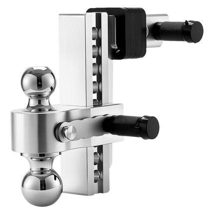 Adjustable Trailer Hitch, 8-In Drop, Tri-Ball, 2-In Receiver