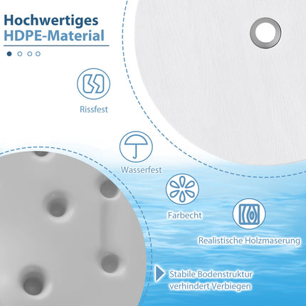 Verstellbarer Schirmtisch mit 38-48mm Loch, Weiß