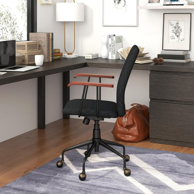 Nastavitelná sametová kancelářská židle, ergonomická, nosnost 150kg