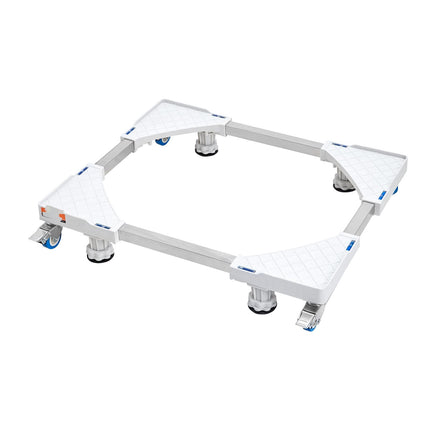 Adjustable Washer Dryer Stand With Locking Casters, 16–27 in