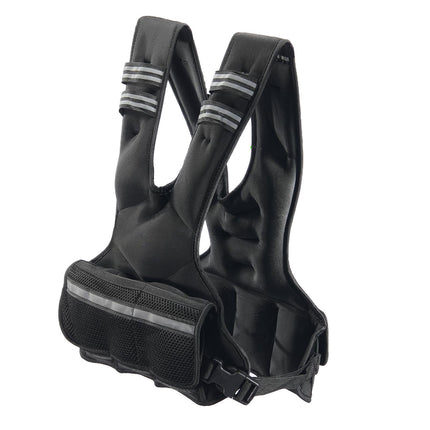 Adjustable Weighted Vest, 11-20 lb, 6 Removable Weights, Reflective