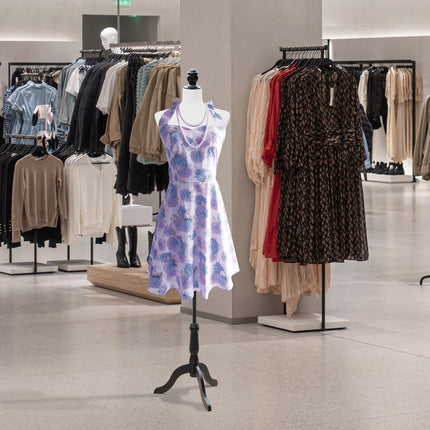 Verstellbarer Mannequin-Torso in Weiß mit Pinienholzsockel