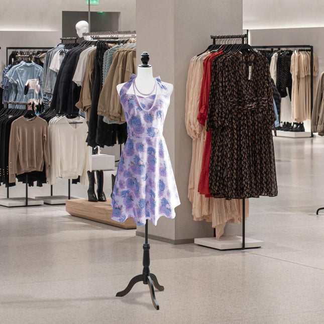 Verstellbarer Mannequin-Torso in Weiß mit Pinienholzsockel