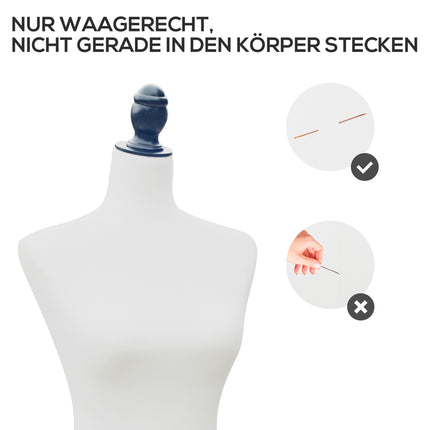 Verstellbarer Mannequin-Torso in Weiß mit Pinienholzsockel