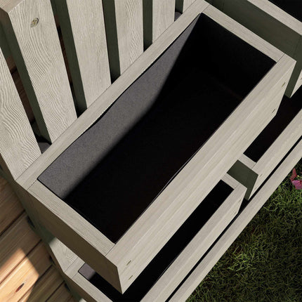 Adjustable Wooden Raised Garden Bed with Trellis, 60x16x100 cm