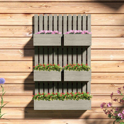 Adjustable Wooden Raised Garden Bed with Trellis, 60x16x100 cm