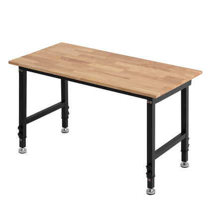 Adjustable Workbench, 1500 lb Capacity, 48 x 24 in Oak Top