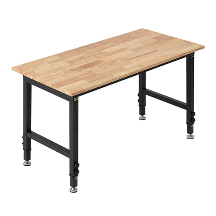Adjustable Workbench, 1500 lb Capacity, 48 x 24 in Oak Top