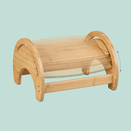 Adjustable bamboo toilet seat