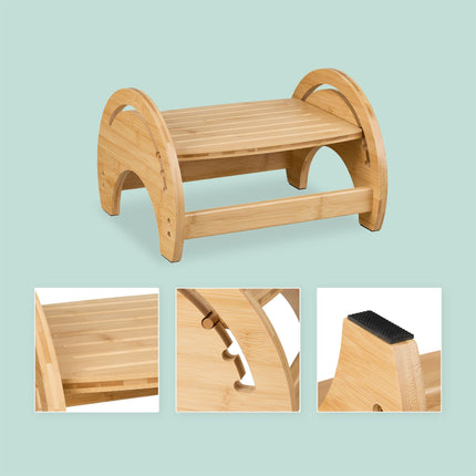 Adjustable bamboo toilet seat