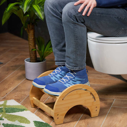 Adjustable bamboo toilet seat