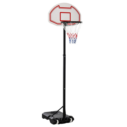 Adjustable basketball hoop for children, 194-249 cm, black