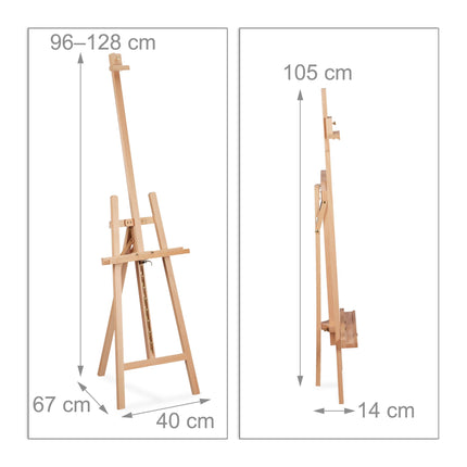 Adjustable beech wood easel
