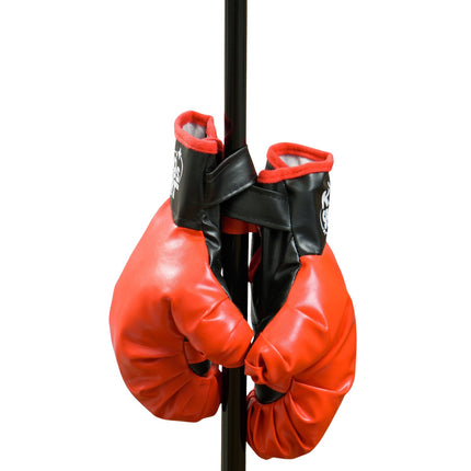 Verstellbarer Boxsack, 88-124 cm, mit Handschuhen, schwarz