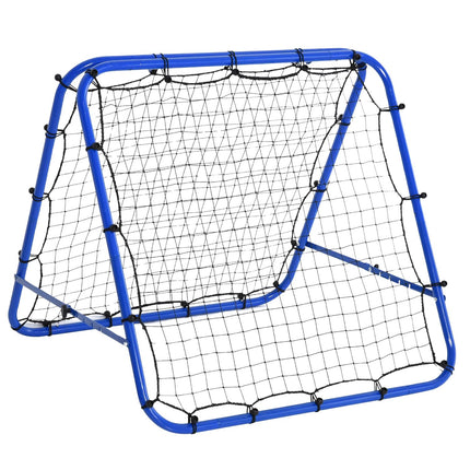 Verstellbares doppelseitiges Fußball-Rebounder-Netz, Stahl, 100x95x90 cm