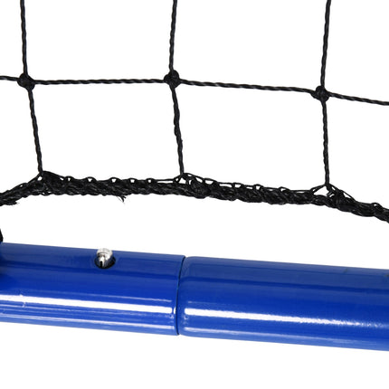 Verstellbares doppelseitiges Fußball-Rebounder-Netz, Stahl, 100x95x90 cm