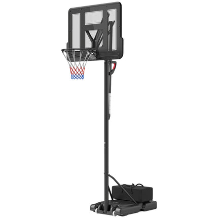 Verstellbarer Outdoor-Basketballkorb mit Rollen, 230-305 cm