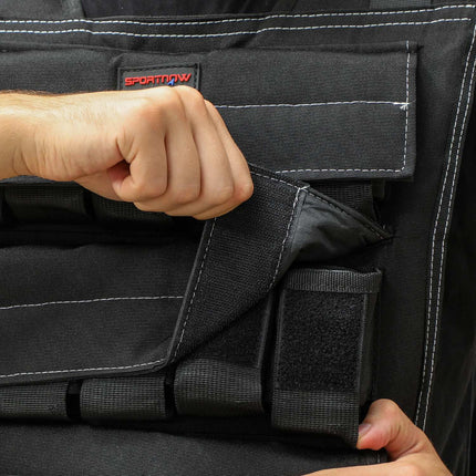 Adjustable 15 kg weight vest with reflective strips for fitness