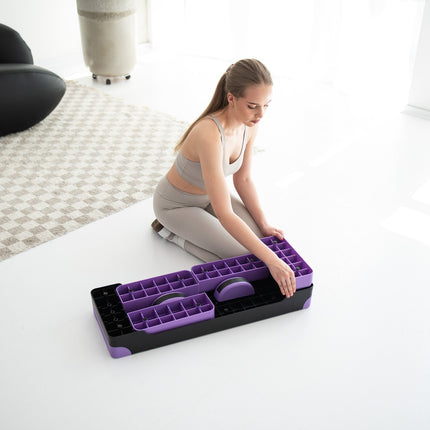 Aerobic step s balanční deskou, nastavitelná výška