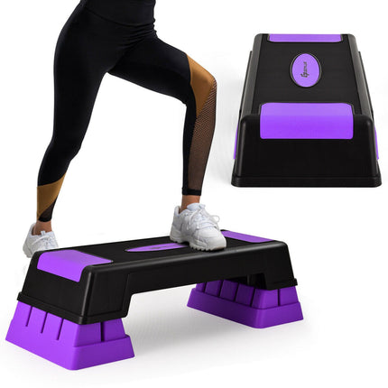 Aerobic-Step-Plattform, 3-fach höhenverstellbar, Lila
