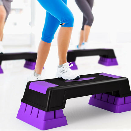 Aerobic-Step-Plattform, 3-fach höhenverstellbar, Lila