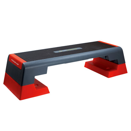 Aerobic Step Platform, Adjustable Height, Black/Red