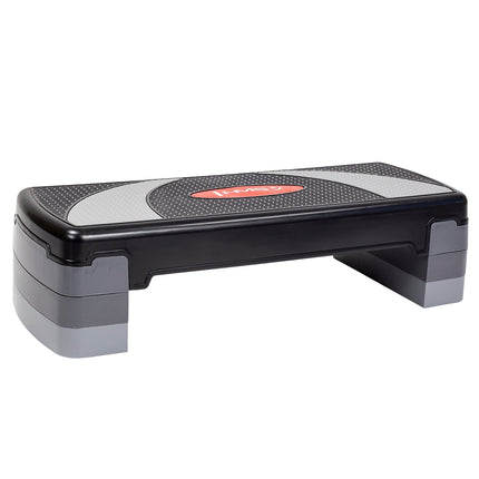 Aerobic-Step-Plattform, Schwarz, Höhenverstellbar