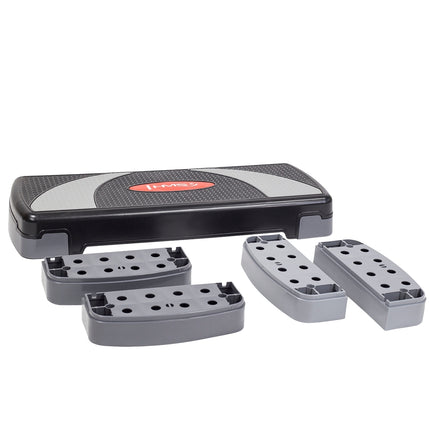 Aerobic-Step-Plattform, Schwarz, Höhenverstellbar