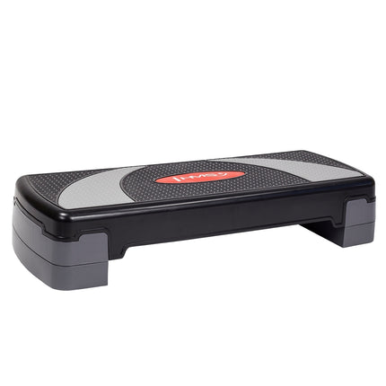 Aerobic-Step-Plattform, Schwarz, Höhenverstellbar