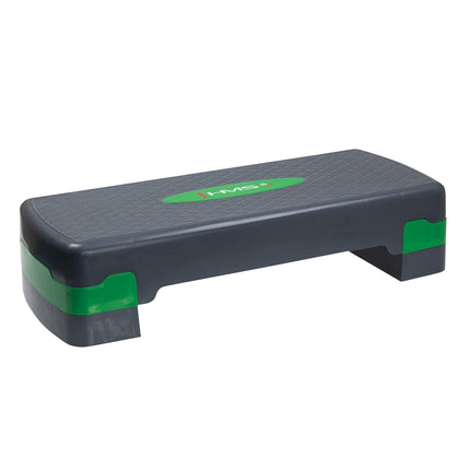 Aerobic-Step-Plattform, Schwarz-Grün, Höhenverstellbar