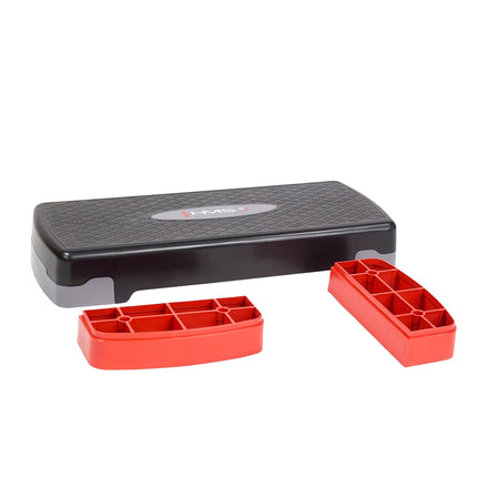 Aerobic step, černý/červený, nastavitelná výška