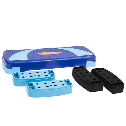 Aerobic-Step-Plattform, Blau, Höhenverstellbar