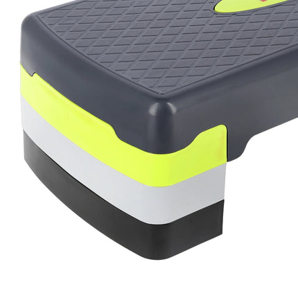 Aerobic-Step-Plattform, Grün/Grau, Höhenverstellbar