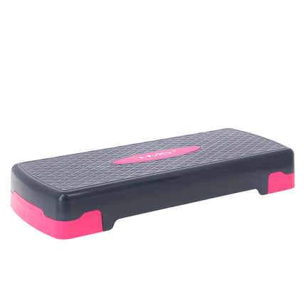 Aerobic-Stepbrett, Pink/Grau, Höhenverstellbar
