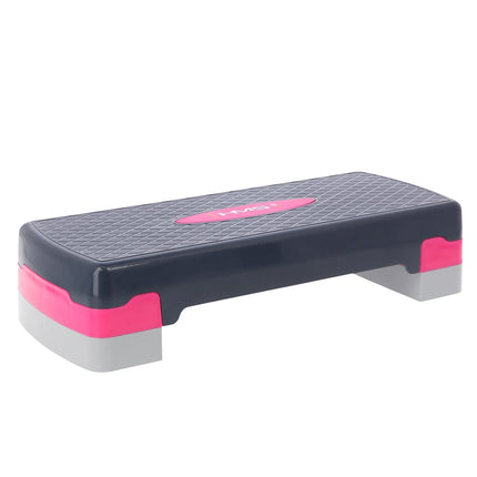 Aerobic-Stepbrett, Pink/Grau, Höhenverstellbar