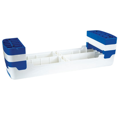 Aerobic Step Platform, White-Blue, Non-Slip Surface