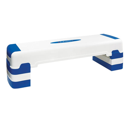 Aerobic Step Platform, White-Blue, Non-Slip Surface